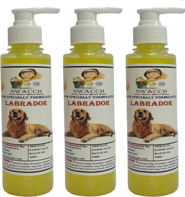 swacch Premium Shampoo For Labrador (200ml) (Pack of 3) Conditioning Lemon Dog Shampoo(600 ml)