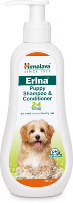 HIMALAYA Erina Puppy Shampoo & Conditioner I Mild & Gentle I pH Balanced I Improves Coat Conditioning Mild Dog Shampoo(200 ml)