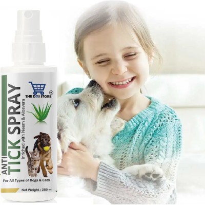 THE DDS STORE Anti Flea Spray used as Dog Puppy Flea & Tick Treatment Flea and Tick, Allergy Relief, Anti-itching, Anti-fungal NEEM & ALOEVERA Dog Shampoo(250 ml)