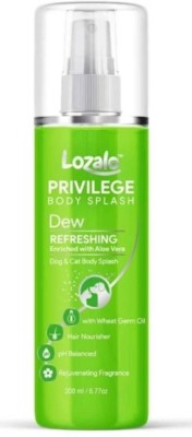 Lozalo Privilege Body Splash(DEW) With Aloe Vera Conditioning (DEW Fragrance) Dog Shampoo(200 ml)