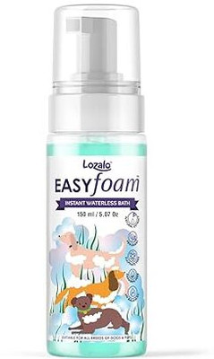 Lozalo Easy Foam Waterless Shampoo Natural Fragrance Conditioning Easy Foam Dog Shampoo(150 ml)