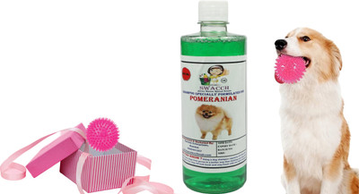 swacch Pomeranian Dog Shampoo With Spike Ball Chew Toy Combo Pack Conditioning Neem Alovera Dog Shampoo(500 ml)