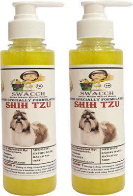 swacch Premium Shampoo For Shih Tzu (200ml) (Pack of 2) Conditioning Lemon Dog Shampoo(400 ml)