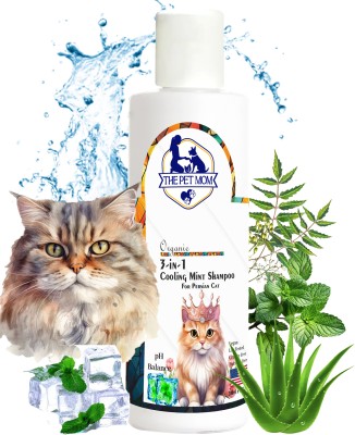 THE PET MOM 3 in 1 Cooling Mint Shampoo For Persian Cat & Kitten | Cooling, Clean, Soft Coat Conditioning Fresh, Cool Cat Shampoo For Quick Refreshening, Healthy Skin For All Cat Breed, Cat Shampoo(200 ml)