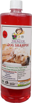 swacch Dog Shampoo + Bath Brush with Adjustable Straps Conditioning Jasmine Dog Shampoo(1 L)