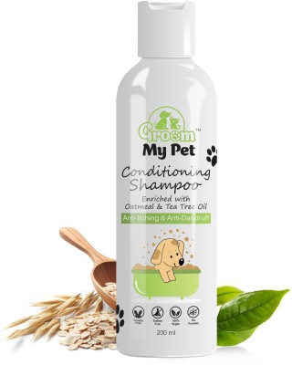 Groom My Pet Anti-itching, Anti-dandruff, Itch Relief Oatmeal & Tea Tree Oil Dog Shampoo(200 ml)