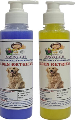 swacch Premium Shampoo For Golden Retriever (200ml) (Combo Pack of 2) Conditioning Lavender, Lemon Dog Shampoo(400 ml)