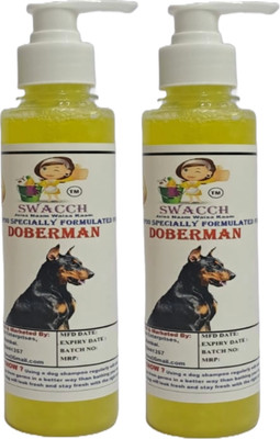 swacch Premium Shampoo For Doberman (200ml) (Pack of 2) Conditioning Lemon Dog Shampoo(400 ml)