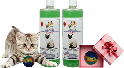 swacch Siamese Cat Shampoo + Rubber Musical Ball , Interactive Playing Ball , Conditioning Neem Alovera Cat Shampoo(2 L)