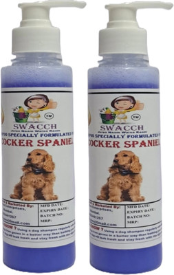 swacch Premium Shampoo For Cocker Spaniel (200ml) (Pack of 2) Conditioning Lavender Dog Shampoo(400 ml)