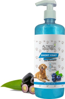 ALTRESSA Short Coat Pet Shampoo for Shiny & Smooth Hair, Java Plum, Neem & Aloe Extracts Allergy Relief, Anti-itching, Anti-parasitic Java Plum Fragrance Dog Shampoo(500 ml)