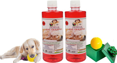 swacch Dog Shampoo + Spike Ball Chew Toy Combo Pack Conditioning Strawberry Dog Shampoo(1 L)