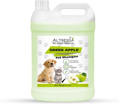 ALTRESSA Anti-dandruff, Anti-parasitic, Allergy Relief, Conditioning, Anti-microbial Green Apple Dog Shampoo(5 L)
