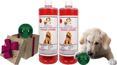 swacch Cocker Spaniel Dog Shampoo + Goofy Ball Rubber Chew Toy Combo Pack Conditioning Jasmine Dog Shampoo(2 L)