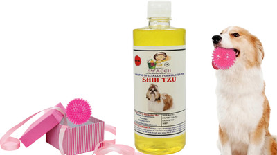 swacch Shih Tzu Dog Shampoo With Spike Ball Chew Toy Combo Pack Conditioning Lemon Dog Shampoo(500 ml)