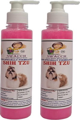 swacch Premium Shampoo For Shih Tzu (200ml) (Pack of 2) Conditioning Rose Dog Shampoo(400 ml)