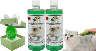 swacch Himalayan Cat Shampoo + Bath Brush with Adjustable Straps Conditioning Neem Alovera Cat Shampoo(1000 ml)