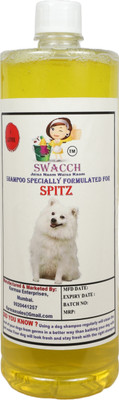 swacch Spitz Dog Shampoo + Rubber Spike Ball Chew Toy Combo Pack Conditioning Lemon Dog Shampoo(1 L)