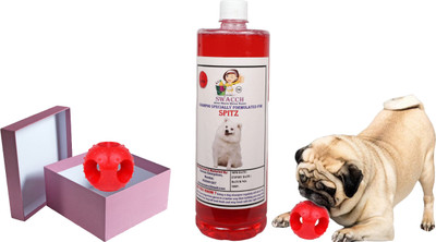 swacch Spitz Dog Shampoo + Goofy Ball Chew Toy Combo Pack Conditioning Strawberry Dog Shampoo(1 L)