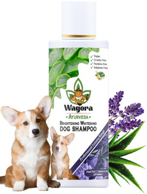 Wagora Ayurveda Brightening Whitening Dog Shampoo For Conditioned, Soft, Smooth Coat & Hair Conditioning, Whitening and Color Enhancing Aloe Vera, Rosemary & Lavender, Natural Fragrance Dog Shampoo(100 ml)