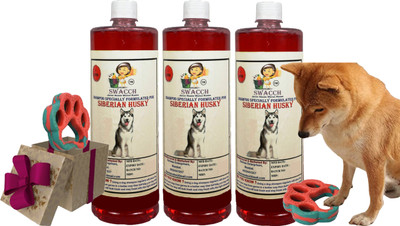 swacch Siberian Husky Dog Shampoo + Paw Shape I Rubber Toy For Teething , Playing Conditioning Jasmine Dog Shampoo(3 L)