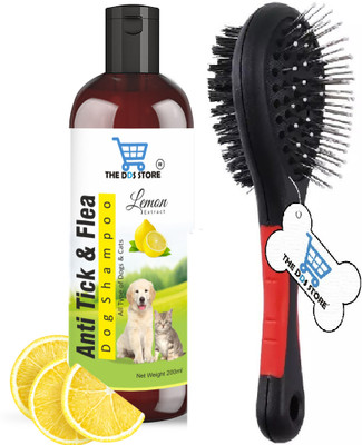 THE DDS STORE Dog Shampoo for Smelly Dogs With 2 Sided Pin & Bristle Brush Pet Spa Kit