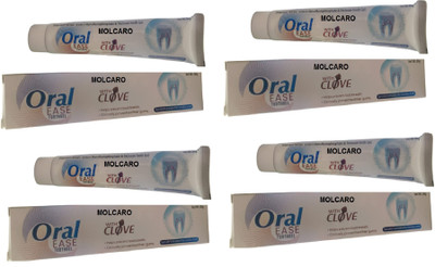 MOLCARO ORAL EASE WITH CLOVE TOOTHPASTE 80GM Toothpaste(320 g, Pack of 4)