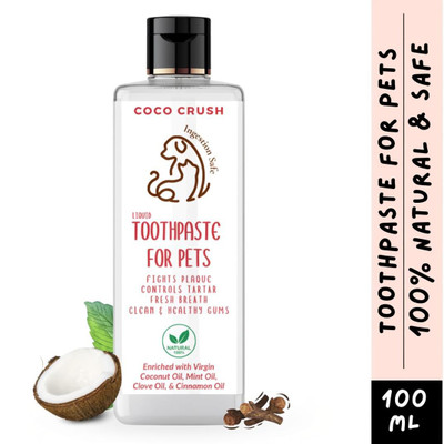 COCO CRUSH Natural Pet Toothpaste with Coconut Oil | Clove, Peppermint, & Cinnamon Infused Pet Toothpaste(Dogs, Cats, Puppies, Kittens)