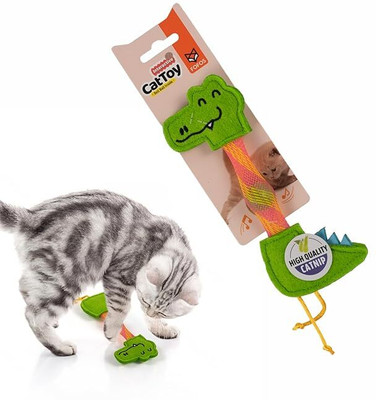 fofos FOFOS Cat Flick Tube Toy Crocodile Rubber Training Aid For Cat