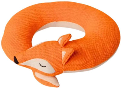 The Furr Company Premium Knitted Snuggly Foxy Squeaker | Non Toxic | Fetch Toy Orange Colour Polyester Plush Toy, Squeaky Toy For Dog & Cat