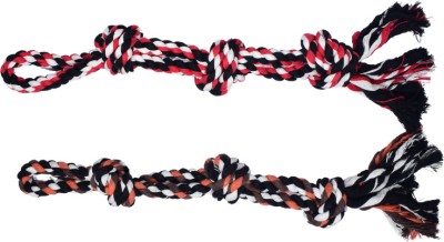 pet parenting Double 3Knot Rope Cotton, Polyester Chew Toy, Soft Toy For Dog & Cat