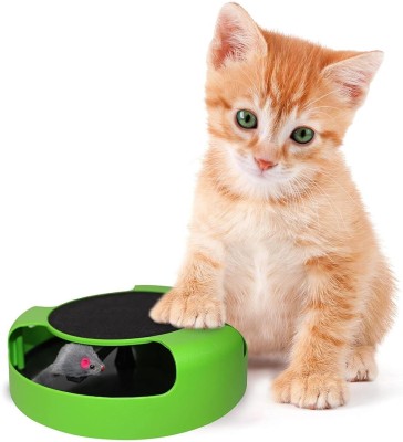 NITZU PETS Mouse Catch Cat Toy Groomer Scratch Pad Pet Fun Kitten Interactive Playtime. Plastic Training Aid For Cat