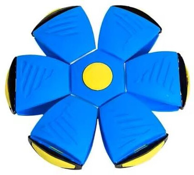PETZ R US Pet Jumping Disk Ball Play Toy For Cats, Dogs & Puppies (Blue) Rubber Chew Toy, Ball, Fetch Toy For Dog & Cat