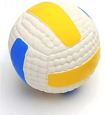 Petfun Intractive Non-Toxic Latex White volley ball Toy Soft Rubber Squeaky Toy For Dog & Cat