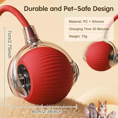 Calldrishe Ball Cat Dancing Ball Pet Rolling Ball Plastic, Rubber Ball For Dog & Cat