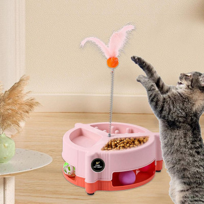 PSK PET MART Cat Toy Ball Track Cat Ball Tower Cat Slow Feeder Food Dispenser Cat Kitten Wand Plastic Treat Dispensing Toy For Cat