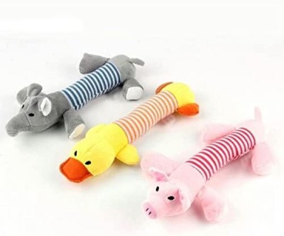 Nootie Piggy, Elephant & Duck Nylon Chew Toy, Soft Toy, Squeaky Toy For Dog & Cat