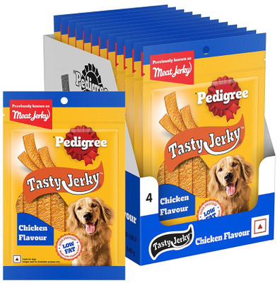 PEDIGREE Tasty Jerky Chicken Dog Treat(840 g, Pack of 12)