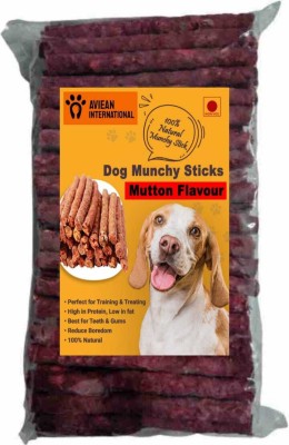 Aviean International High Protein Dog Chew Munchy Sticks Mutton Flavour 1 Kg Chicken Dog Treat(1 kg)