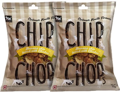 Chip Chops Highly Nutritional & Digestible Banana and Chicken Dog Treat(70 g, Pack of 2)