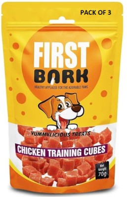 first bark FIRST BARK SOFT CHICKEN CUBES , TREATS FOR DOGS/PUPPIES Chicken Dog Treat(70 g, Pack of 3)