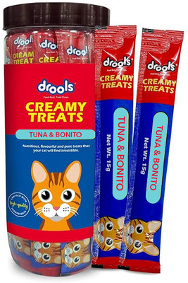 Drools Creamy Lickable Bonito and Tuna Cat Treat(375 g, Pack of 25)