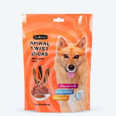 goodies Spira Twist Sticks Barbaque And Lamb 450 Gm Lamb Dog Treat(450 g)