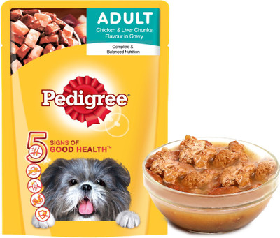 PEDIGREE Chunks Chicken, Liver 0.9 kg Wet Adult Dog Food