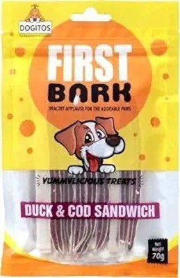 first bark Duck And Cod Sandwich Duck Dog Treat(140 g, Pack of 2)