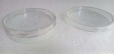 SATMED Glass Reusable Petri Dish(125 mm Pack of 2)