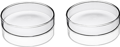 Apex Labs Glass Reusable Petri Dish(100 mm Pack of 2)