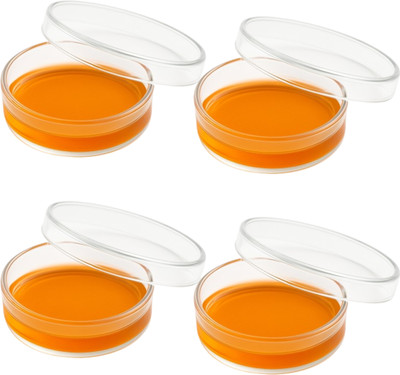 LABXPORT Glass Reusable Petri Dish(50 mm Pack of 4)