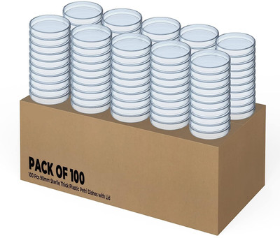 Apex Labs Polystyrene Reusable Petri Dish(90 mm Pack of 100)