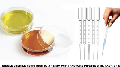 Apex Labs Polystyrene Disposable Petri Dish(90 mm Pack of 5)